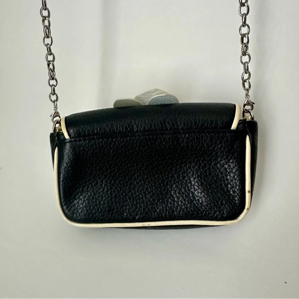 Vintage Brighton Leather Mini Stitched Flower Adjustable Crossbody Purse - Picture 8 of 16